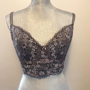 Adore Me gray lightly lined corset bra. Size 36DDD. Gently used.